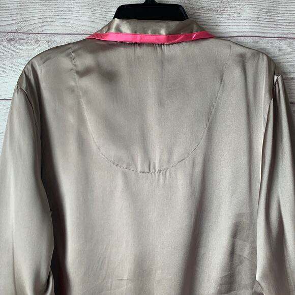 Vintage Secret Treasures Sleepwear Pajama Set Button Up Top and Pants Size Large - Picture 14 of 15